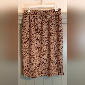 J. Crew Leopard Print Midi Skirt
